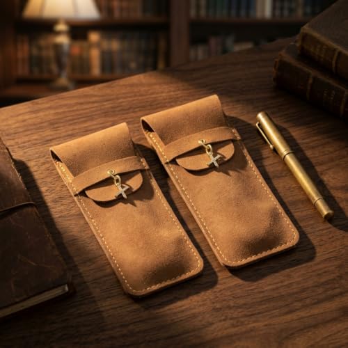 Personalized Initial PU Suede Pen Pouch - Office and Professional Storage Accessory, Ideal Gift for Coworkers (X) - color: X