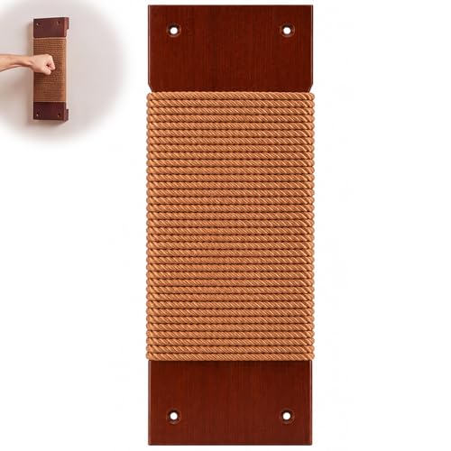 SiliFine 14.5" x 5" Wall Mount Makiwara, Solid Beech Wood Punching Board, Pre-drilled Holes for Easy Wall Mount, Martial Arts Training Equipment, Home Gym Garage Dorm (Brown)