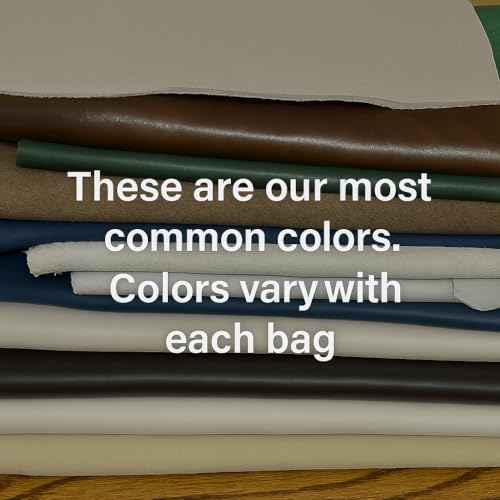 Large Genuine Leather Remnants – Upholstery Leather Pieces Bulk for Crafts, Wallets, DIY, Cricut, Repair (3 lb Pack). Large Pieces (Avg 8"x10" to 12"x18")