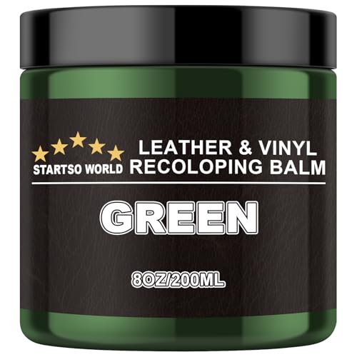 STARTSO WORLD Leather Recoloring Balm, Pine Green Leather Repair Kit for Furniture, Leather Dye, Leather Color Restorer for Couches, Leather Couch Paint | Repair, Restore & Renew Old, Faded Leather - color: Pine Green, size: Leather Recoloring Balm