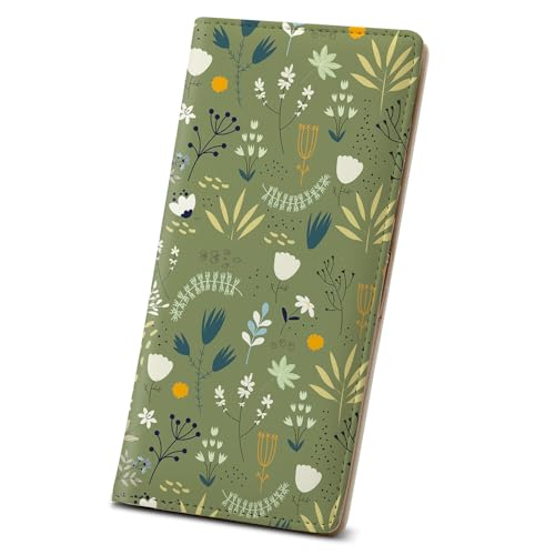 Anikathy Womens Wallet, Rfid Wallets for Women,Slim Thin Credit Card Holder Organizer Purse,PU Leather Cute Long Bifold Clutch Cash Wallet with Zipper Coin Pocket,Ladies Gift,Green Floral Print X - color: Green Floral Print X