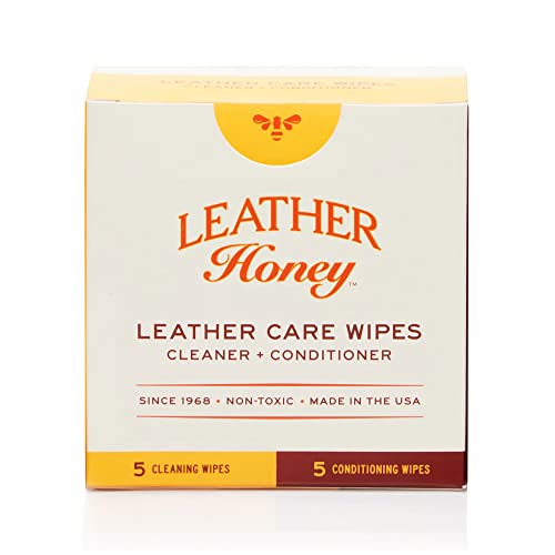 Leather Honey Leather Wipe Kit – Non-Toxic Cleaner & Conditioner - style: Combo