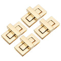 M METERXITY 4Pcs Purse Twist Lock (1.73 x 0.87 Inches, Light Gold)- Rectangular Purse Closure Twist Turn Lock Clasp Metal Clip Hardware Apply to DIY Handbag/Purse/Wallet/Leather Craft - color: Light Gold, size: 1.73 x 0.87"
