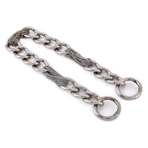 Yichain Classy Metal Tassels Bag Chains Purse Handles Shoulder Strap Replacement Charms Accessories (Silver Big 17'') - color: Silver Big 17''