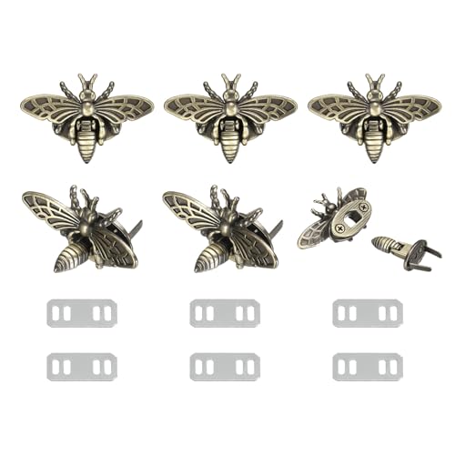uxcell Bee Turn Lock Clasp, Zinc Alloy Closures Lock Fasteners Purse Twist Clip Clasp for Handbag Leather Bag Making - color: Bronze