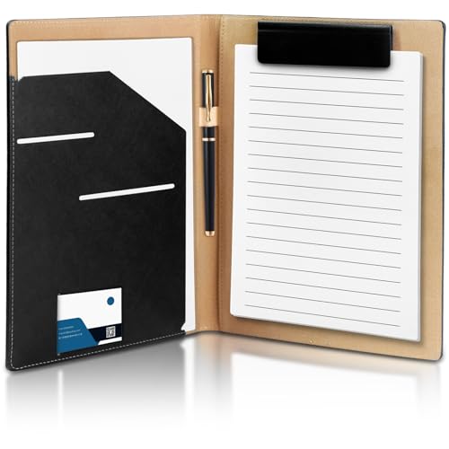 360° Foldable Clipboard Portfolio,A4 Letter Document Holder - color: Black