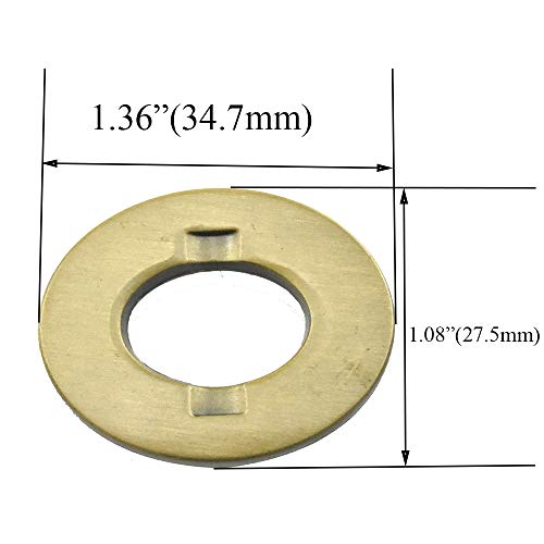 HAHIYO Twist Purse Closure Turn Locks Clip Clasps Easy Install with Online Instructions Picture for Wallet Briefcase Clutch Handbag Book 1.4 Inch Length Metal Sturdy Antique Brass 2 Sets with Washers - size: 1.4 inch length Antique Brass