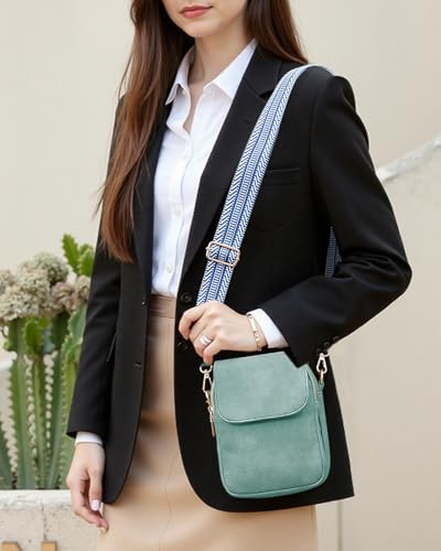 Fashion Small Crossbody Bags for Women Trendy Designer Cell Phone Purses - color: Lightblue