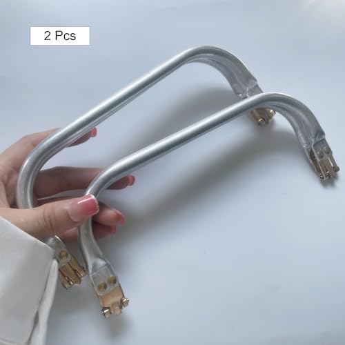 Tuofchyi 8 Inch Metal Purse Frame, 2Pcs Rectangle Kiss Lock Bag Hardware | Ideal for DIY Tote Bags, Clutches, Crochet Purses, Features a 180° Opening, Strong Hinges Secure Rectangle Kiss Lock Closure - size: 8 inch