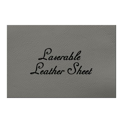 HARFINGTON Laserable Leather Sheets 18" x 12" x 0.04" Non-Adhesive Engraving Leatherette Sheets Laserable Leather Hat Patch for DIY Caps Jackets Backpacks Clothing, Gray/Black - color: Gray/Black