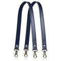 Allzedream Genuine Leather Purse Strap Sewing Canvas Replacement Handbag Shoulder Bag 2 Pcs - color: Navy