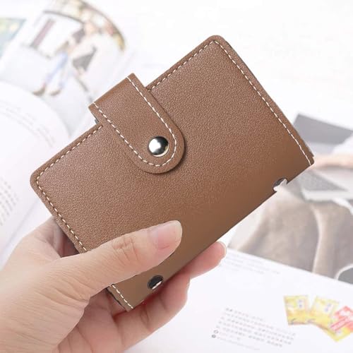 Stealodeal PU Leather Card Holder – Multi-Compartment Organizer for Debit/Credit/ATM Cards (Unisex Design) (Brown 26 Slots) - color: Brown 26 Slots