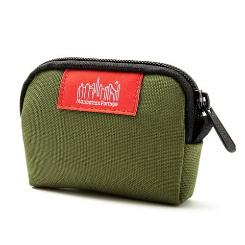 Manhattan Portage CORDURA® Coin Purse With Zipper Closure Pouch Eclectic Colors Credit Card ID Card Jewelry Keys Water Resistant Gift Everyday Carry - color: Olive
