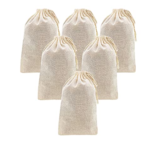 Mandala Crafts 12X16 In Natural Muslin Drawstring Bag Cotton Pouches 15 PCs | Reusable, Washable Fabric Bags, for Toiletries, Shoes, Hair Dryers, Handbags, Clothing, Travel, Wedding Favors, Gifts