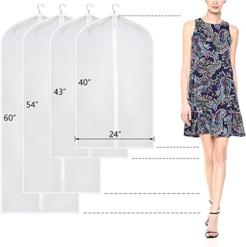 Zilink Clear Garment Bags Suit Bag for Closet Storage 43 in, 10 Pack - size: 43"-10pcs