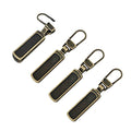 Mizeer Zipper Pull Replacement for Small Holes Zipper, Detachable Zipper Tab Repair for Clothing Jackets Boots - color: 4pcs Bronze