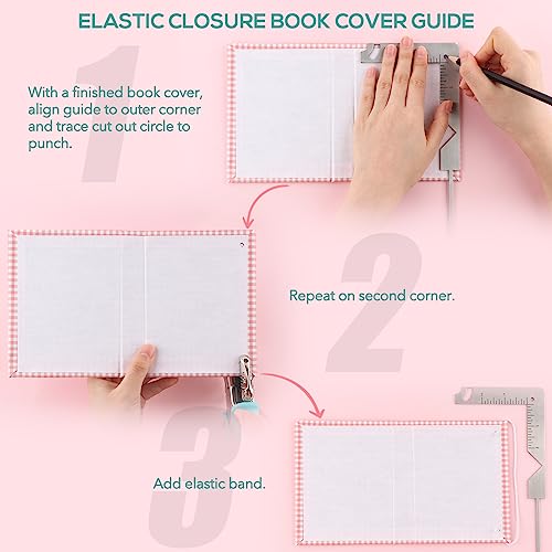 1Pcs Book Cover Guide,5-in-1 Stainless Steel Metal Bookbinding Cover Tool for Making Book Cover Creating Book or Album Covers Out of Chipboard Makes Creating Covers Out of Chipboard Simple. - color: 1Pcs