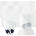 200 Pcs Dust Proof Shoe Bag Drawstring Storage Bag Non Woven Fabric Handbag Shoe Covers for Travel Breathable Pouch Portable Storage Organizer for Purse Boot, 11.81 x 15.75 Inch(White)