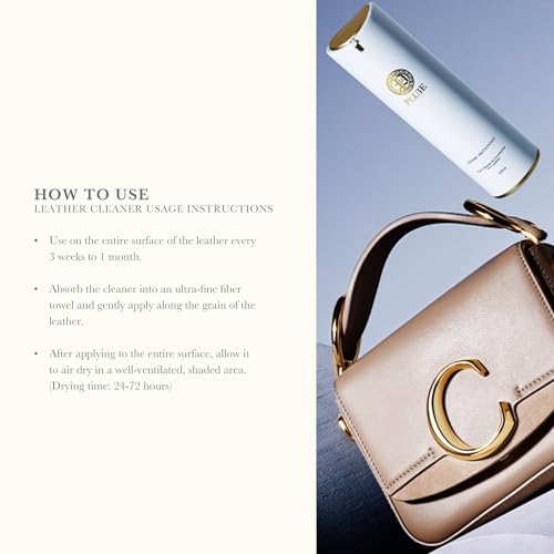 All-in-One Leather Cleaner and Conditioner for Luxury Handbags Sofas Wallets High-End Care for Fine Leather Cream Lotion Type Made in Korea