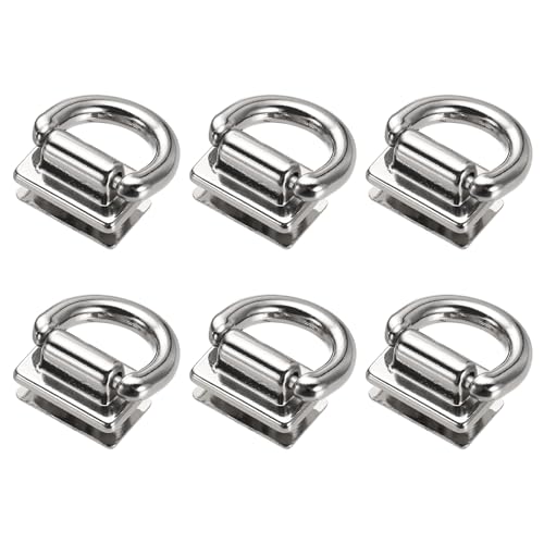 M METERXITY Metal Bag Connector, Purse Suspension Clasp with D Ring for Purse/DIY Crafts Hardware Accessories - color: Silver