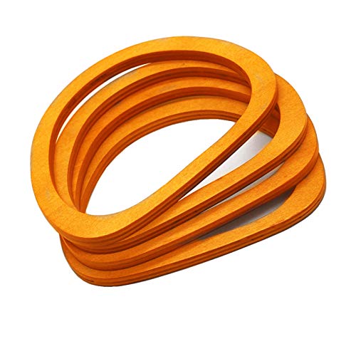 Model Worker 4PCS Wooden Oval Shaped Handles Replacement for Handmade Bag Handbags Purse Handles (Light Brown) - size: 4-7/8 ×7"