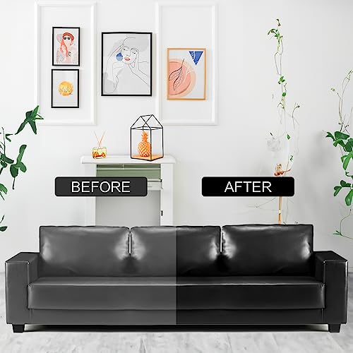 Leather Recoloring Balm, Color Restorer Conditioner, Leather Dye for Furniture, Couch Paint and Repair, Scratch Remover, Leather Color for Couches, Leather Repair Kits - color: Black