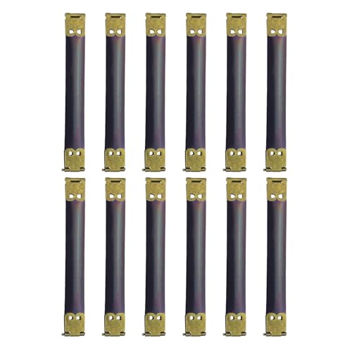 uxcell 12Pcs Metal Internal Flex Frame, 11cm/4.3" Coin Purse Frame Handbag Hinges Clip for Wallet Bag DIY Craft Sewing Purse Making, Bronze - size: 4.3"