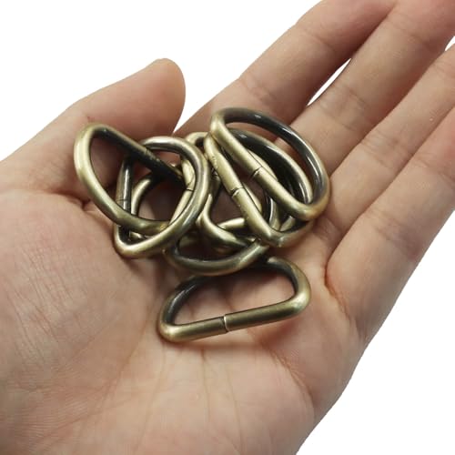 Welded Semi-Circular D Ring - color: Antique Brass