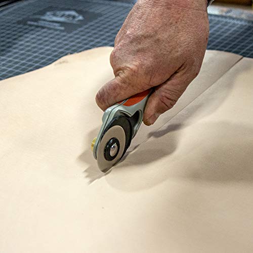 Realeather Cowhide Veg Tan Double Shoulder Leather Sheet for Crafting, 4-6 oz - size: 4-6 oz, style: Veg-Tan Double Shoulder