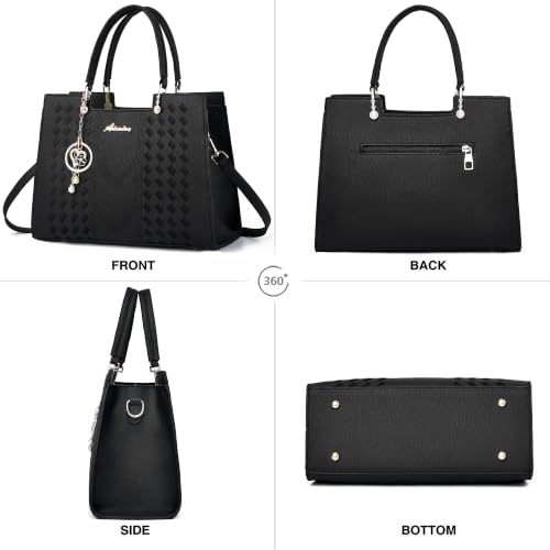 ALARION Purses and Handbags for Women Satchel Purse,PU Leather Tote Bag Crossbody Top Handle Bags with Zipper - color: Lizi CX Coffee