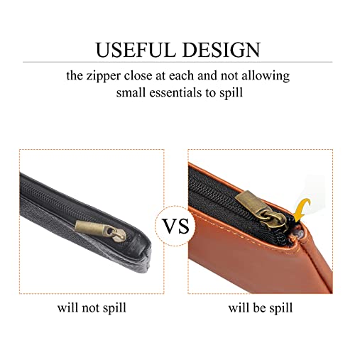 FIREDOG Tobacco Pouch, Small Leather Pouch Rolling Cigarettes Storage Bag Case for Men(Black) - color: Black-Leather
