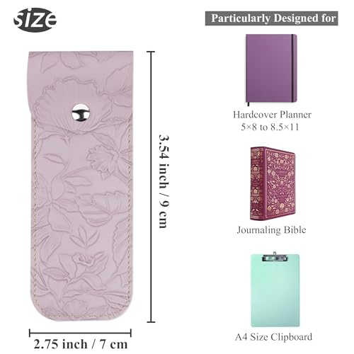 Adjustable Elastic Band Pen Holder for Notebooks, Pen Sleeve Pouch for Journals, Pencil Holder, Bible Planner Accessories, Cute Pencil Case(1-Purple) - color: 1-Purple