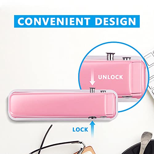 Single Hole Puncher, 1/4" Hole, 20 Sheet Capacity, Pink, 1 Pack | Metal Paper Punch with Skid-Resistant Base, for Paper, Chipboard, Art Project - color: Pink