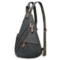 Crossbody Bag for Women Men - Small Sling Backpack 3-in-1,Black - color: Black