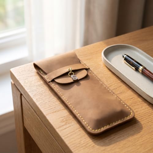 Personalized Initial PU Suede Pen Pouch - Office and Professional Storage Accessory, Ideal Gift for Coworkers (S) - color: S