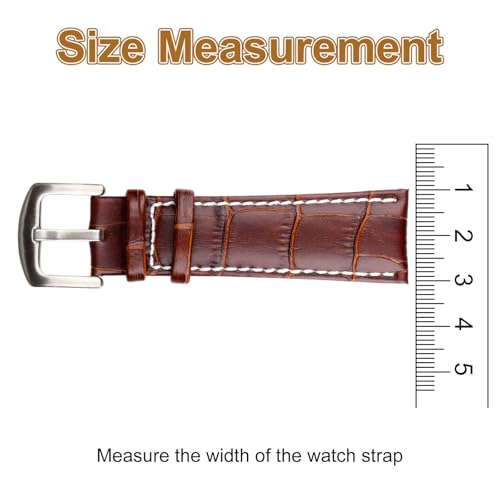 HARFINGTON Leather Watch Band Loops Replacement Watch Band Keeper Watch Strap Holder Retainer Wristwatch Strap Fastener Rings - color: Dark Blue, size: 22mm