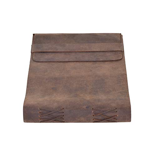 Leather Drawing Journal Daily Travel Diary, Antique Handmade Vintage Bound Rustic Writing Notebook, Genuine Leather- Quality Unlined/Blank Cream Paper, Art Sketchbook, 7x10 Inches-Brown - style: 7x10 Inches - Cream Unlined