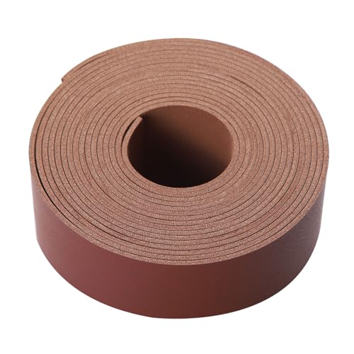 Picheng Faux Leather Strap for Crafts: 1 Inch Wide 138" Long Leather Strips - color: Brown, size: 1 Inch