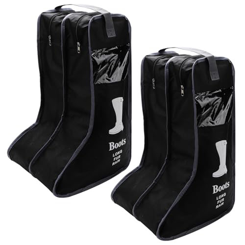 Portable 2 Pack Boots Storage,Tall Boots Storage/Protector Bag | Boots Cover (Black)