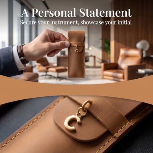 Personalized Initial PU Suede Pen Pouch - Office and Professional Storage Accessory, Ideal Gift for Coworkers (C) - color: C