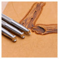 Singring Leather Stamps Tool Back Beveled Stamps Set Stainless Steel Stamping Tool Arc Angle Beveling Set 3Pcs Professional LeatherCrafts Carving DIY Kit