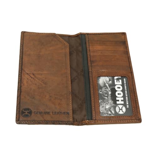 HOOEY Leather Men's Western Rodeo Wallet (Aztec Embossed - Brown) - color: Aztec Embossed - Brown