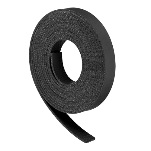uxcell Leather Straps, 0.4 Inch Wide 79 Inch Long Soft Flat Leather Strips Cord for Craft Projects Tooling Belt Bag Making, Black - color: Black, size: 0.4 Inch Wide, 79 Inch Long