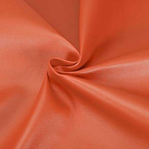 uxcell Marine Vinyl Fabric, 54 Inch 1 Yard Upholstery Faux Leather Soft Waterproof Sheets Fabric for Crafts DIY Sewings Sofa Wallets Handbag Car, Orange - color: Orange
