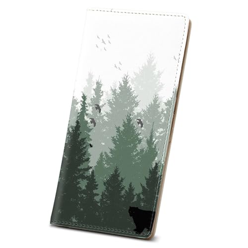 Anikathy Womens Wallet, Rfid Wallets for Women,Slim Thin Credit Card Holder Organizer Purse,PU Leather Cute Long Bifold Clutch Cash Wallet with Zipper Coin Pocket,Ladies Gift,Forest X - color: Forest X