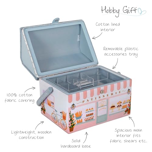 Hobby Gift Patisserie Sewing Box - color: Patisserie, size: 11.4 x 8.4 x 10"