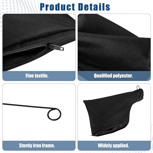 Black Dust Collection Bag for 255 Miter Saw - with Zipper and Adjustable Wired Bracket, Easy to Carry and Store (Pack of 4)