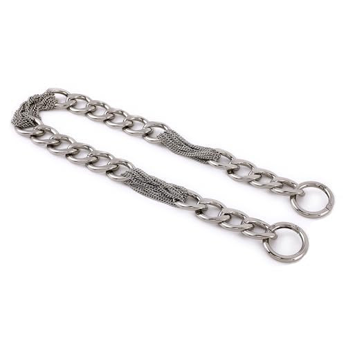 Yichain Classy Metal Tassels Bag Chains Purse Handles Shoulder Strap Replacement Charms Accessories (Silver Big 24'') - color: Silver Big 24''