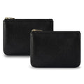 Chelmon PU Leather Coin Purse Pouch Change Holder Small With Zipper for Men Women 2 PCS Set (Black&Black) - color: Black&Black