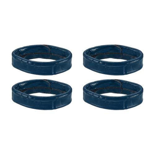 HARFINGTON Leather Watch Band Loops Replacement Watch Strap Holder Retainer Wristwatch Strap Fastener Rings for Wristband - color: Blue, size: 16mm
